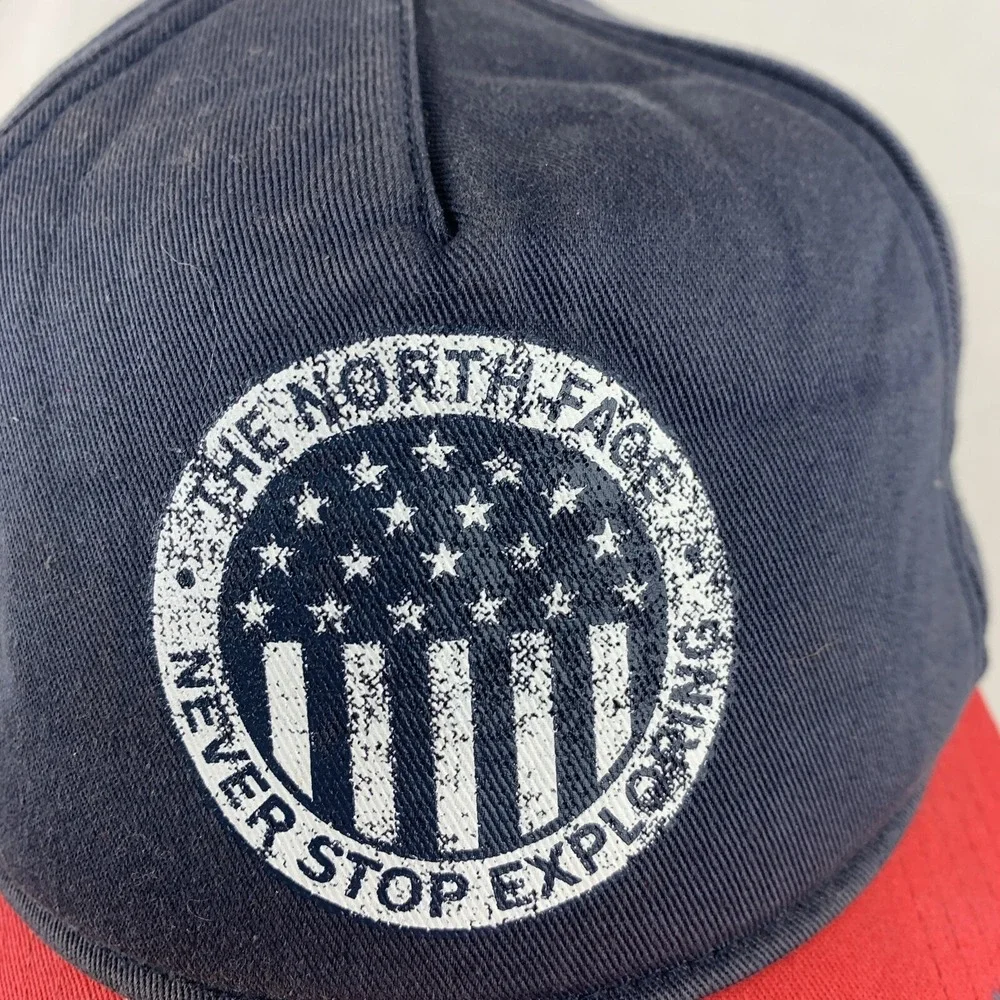 The North Face Hat Flag Never Stop Exploring Logo Snap Back Trucker Baseball Cap